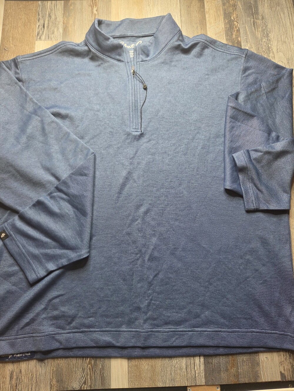 Robert Graham Men's Quarter Zip Performance Pullover Blue XXL